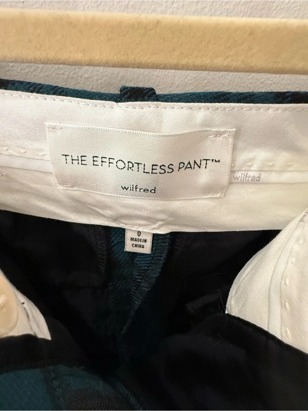 Wilfred Green Plaid Effortless Pant